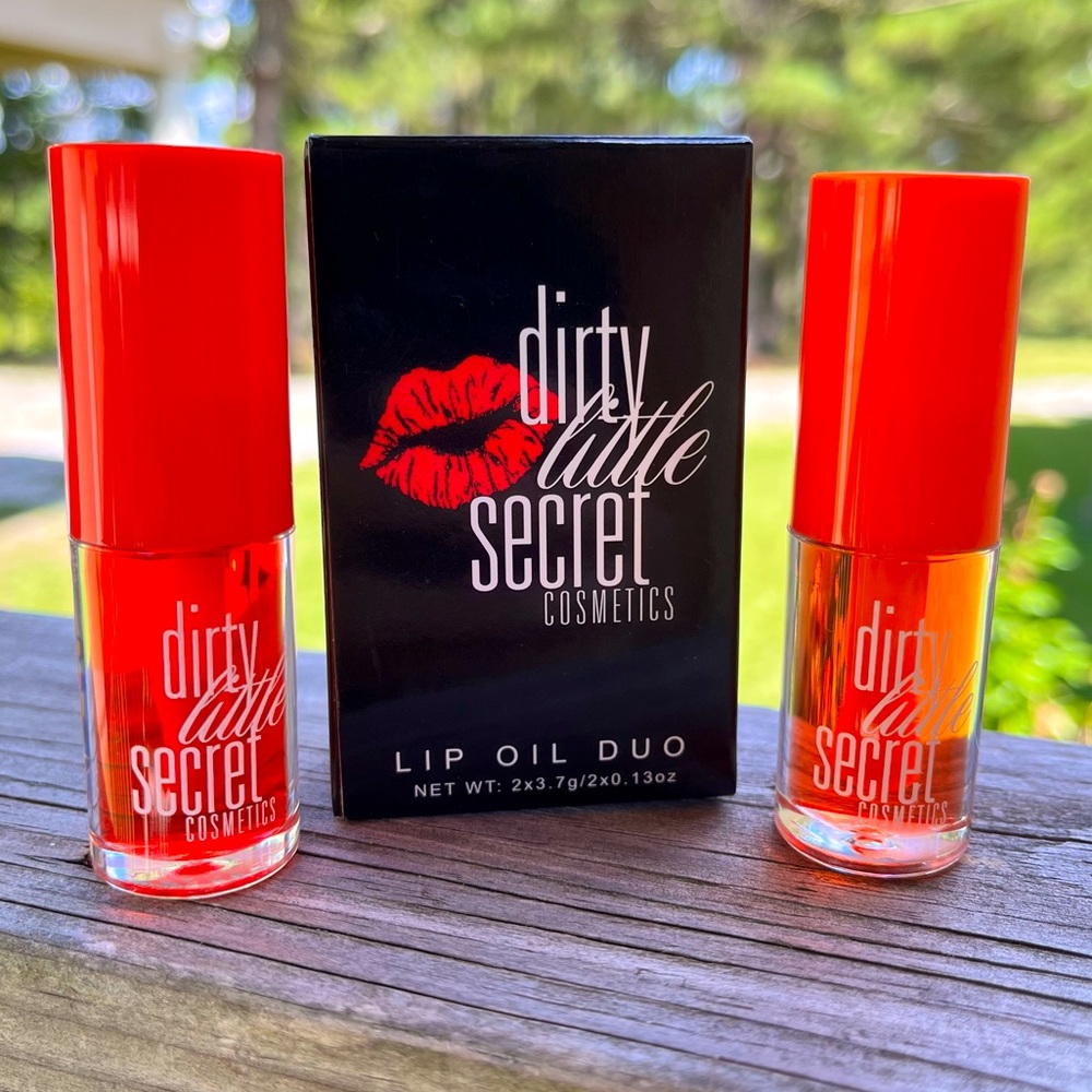 Dirty Little Secret Lip Oil Duo: Orange & Cherry